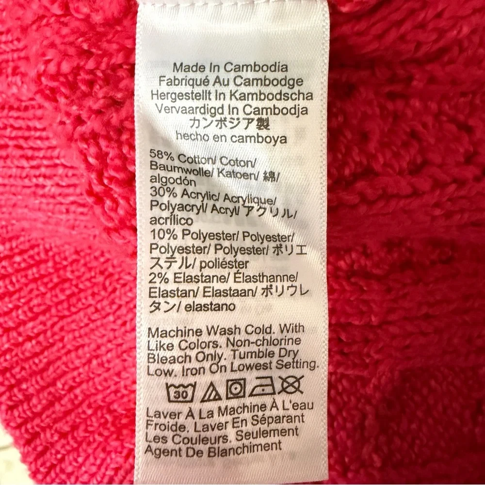 NEW J. Crew Mockneck cable-knit sweater pink 23817